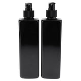 Maxbell 6Pcs Empty Plastic Shampoo Bottles with Lotion Pumps 500ML Refillable Black