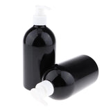 2Pcs 500mL Empty PET Shampoo Dispenser Pump Bottles Container Set White Pump