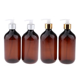 2x 500ml Empty Shampoo Pump Bottle Body Wash Dispenser Container Silver Pump