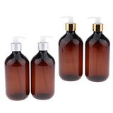 2x 500ml Empty Shampoo Pump Bottle Body Wash Dispenser Container Silver Pump