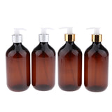 2x 500ml Empty Shampoo Pump Bottle Body Wash Dispenser Container Silver Pump