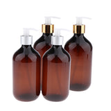 2x 500ml Empty Shampoo Pump Bottle Body Wash Dispenser Container Silver Pump