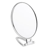 Maxbell Maxbell Folding Handheld Double Sided Mirror Table Makeup Mirror for Travel  Silver