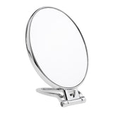 Maxbell Maxbell Folding Handheld Double Sided Mirror Table Makeup Mirror for Travel  Silver