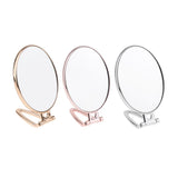 Maxbell Maxbell Folding Handheld Double Sided Mirror Table Makeup Mirror for Travel  Silver