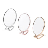 Maxbell Maxbell Folding Handheld Double Sided Mirror Table Makeup Mirror for Travel  Silver