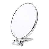 Maxbell Maxbell Folding Handheld Double Sided Mirror Table Makeup Mirror for Travel  Silver