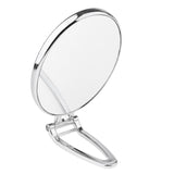 Maxbell Maxbell Folding Handheld Double Sided Mirror Table Makeup Mirror for Travel  Silver