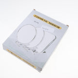 Maxbell Maxbell Folding Handheld Double Sided Mirror Table Makeup Mirror for Travel  Silver