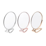 Maxbell Maxbell Folding Handheld Double Sided Mirror Table Makeup Mirror for Travel  Silver