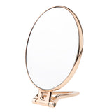 Maxbell Maxbell Folding Handheld Double Sided Mirror Table Makeup Mirror for Travel  Golden
