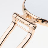 Maxbell Maxbell Folding Handheld Double Sided Mirror Table Makeup Mirror for Travel  Golden