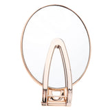 Maxbell Maxbell Folding Handheld Double Sided Mirror Table Makeup Mirror for Travel  Golden