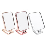 Maxbell Maxbell Durable Makeup Mirror Dormitory Bathroom Square Free-Standing Mirrors Silver