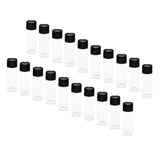Maxbell Maxbell 20x5ML Mini Empty Essential Oil Sample Bottles w/ Screw Caps Clear+Black Cap