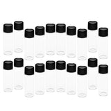 Maxbell Maxbell 20x5ML Mini Empty Essential Oil Sample Bottles w/ Screw Caps Clear+Black Cap