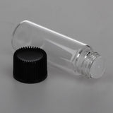 Maxbell Maxbell 20x5ML Mini Empty Essential Oil Sample Bottles w/ Screw Caps Clear+Black Cap