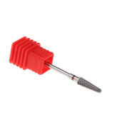 Maxbell Maxbell Tungsten Steel Polishing Head Nail Drill Bit forElectric Nail Machine Red