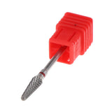 Maxbell Maxbell Tungsten Steel Polishing Head Nail Drill Bit forElectric Nail Machine Red