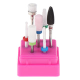 Maxbell Maxbell 7Pcs Cuticle Clean Ceramic Nail Files Drill Bits Electric Polishing Head 01