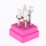Maxbell Maxbell 7Pcs Cuticle Clean Ceramic Nail Files Drill Bits Electric Polishing Head 03