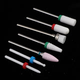 Maxbell Maxbell 7Pcs Cuticle Clean Ceramic Nail Files Drill Bits Electric Polishing Head 03
