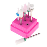 Maxbell Maxbell 7Pcs Cuticle Clean Ceramic Nail Files Drill Bits Electric Polishing Head 03