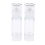 Maxbell Maxbell 2Pcs Empty Airless Vacuum Pump Bottles Travel Cosmetic Containers 30ml