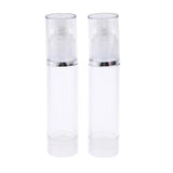 Maxbell Maxbell 2Pcs Empty Airless Vacuum Pump Bottles Travel Cosmetic Containers 50ml