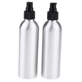 Maxbell Maxbell 2x 250ml Empty Makeup Pump Bottle Aluminum Cream Lotion Container Black Pump