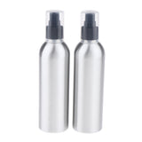 Maxbell Maxbell 2x 250ml Empty Makeup Pump Bottle Aluminum Cream Lotion Container Black Pump