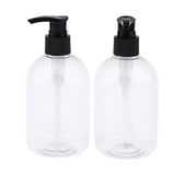 Maxbell Maxbell 2pcs Empty Cosmetic Pump Dispenser PET Plastic Bottle 350ml 350ml Black Pump