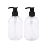 Maxbell Maxbell 2pcs Empty Cosmetic Pump Dispenser PET Plastic Bottle 350ml 350ml Black Pump
