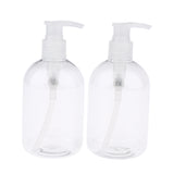 Maxbell Maxbell 2pcs Empty Cosmetic Pump Dispenser PET Plastic Bottle 350ml 350ml Clear Pump