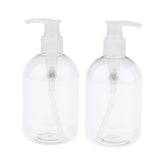 Maxbell Maxbell 2pcs Empty Cosmetic Pump Dispenser PET Plastic Bottle 350ml 350ml Clear Pump