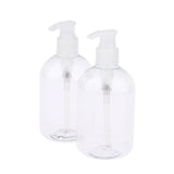 Maxbell Maxbell 2pcs Empty Cosmetic Pump Dispenser PET Plastic Bottle 350ml 350ml Clear Pump