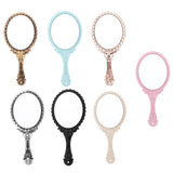 Maxbell Maxbell Antique Handheld Mirror with Embossed Rose Design for Makeup Rose Golden