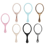 Maxbell Maxbell Antique Handheld Mirror with Embossed Rose Design for Makeup Rose Golden