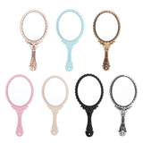 Maxbell Maxbell Antique Handheld Mirror with Embossed Rose Design for Makeup Rose Golden
