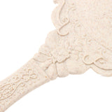 Maxbell Maxbell Antique Handheld Mirror with Embossed Rose Design for Makeup Beige