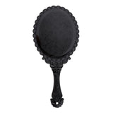 Maxbell Maxbell Antique Handheld Mirror with Embossed Rose Design for Makeup Black