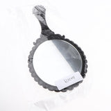 Maxbell Maxbell Antique Handheld Mirror with Embossed Rose Design for Makeup Black