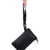 Maxbell Maxbell Portable Zippered Makeup Brush Bag/Case with Belt Strap, PU Leather. Black