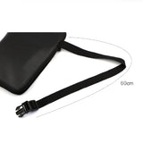 Maxbell Maxbell Portable Zippered Makeup Brush Bag/Case with Belt Strap, PU Leather. Black