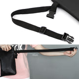 Maxbell Maxbell Portable Zippered Makeup Brush Bag/Case with Belt Strap, PU Leather. Black
