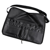 Maxbell Maxbell Portable Zippered Makeup Brush Bag/Case with Belt Strap, PU Leather. Black