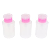 Maxbell Maxbell 3pcs 180ml Empty Pump Bottles for Nail Remover,Alcohol,Makeup Remover Pink