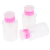 Maxbell Maxbell 3pcs 180ml Empty Pump Bottles for Nail Remover,Alcohol,Makeup Remover Pink