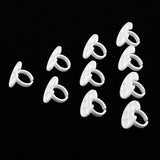 Maxbell Maxbell 10x Finger Nail Art Palette Hand Ring Palette Nail Color Mixing Tool White