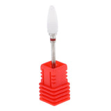 Maxbell Maxbell 3/32 Ceramic Polishing Head Nail Drill Bit for Electric Nail Machine Red-F